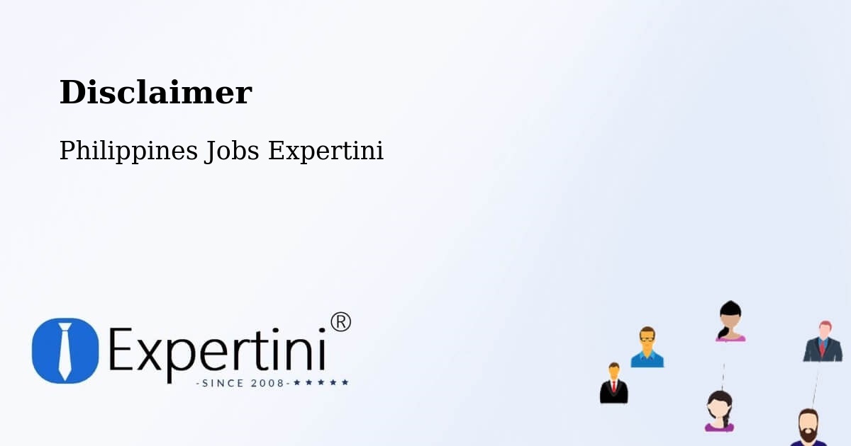Disclaimer – Dingle - Philippines Jobs Expertini
